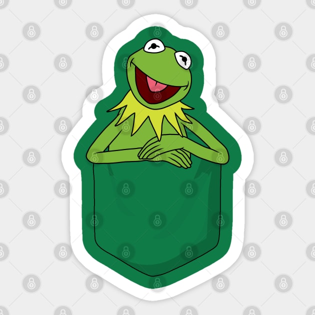 Kermit The Frog in Pocket Sticker by valentinahramov